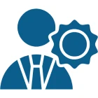 Person icon with a gear symbol.